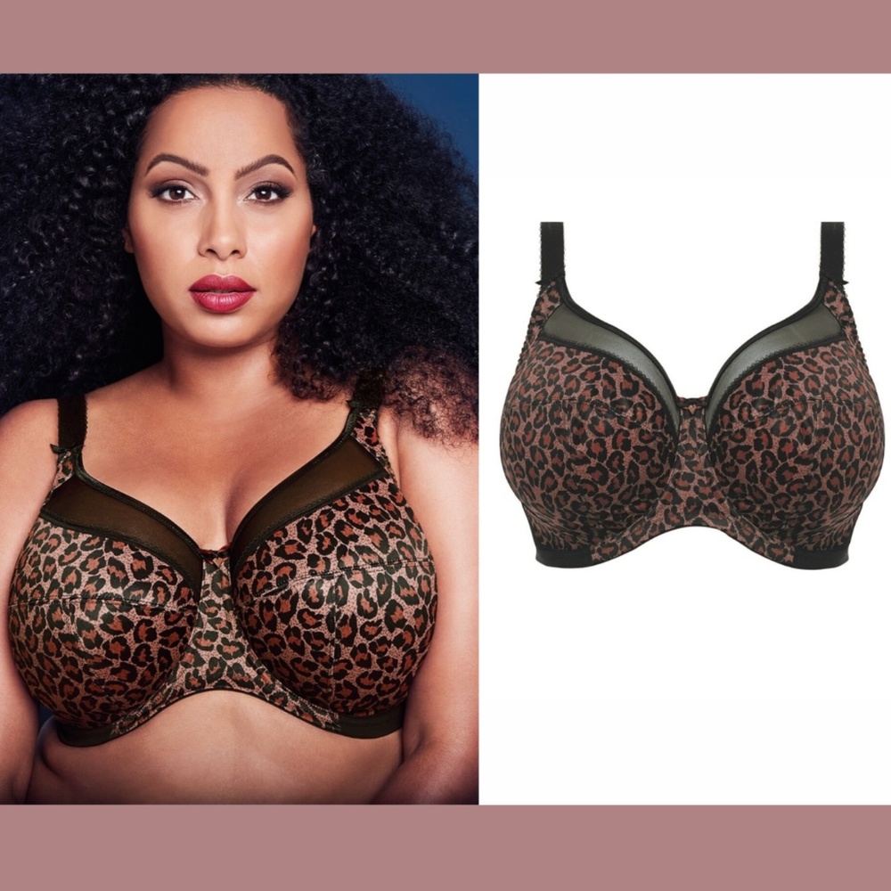 NWT $54 Goddess [ 36K US ] Kayla Full‎ Figure Underwire Bra in Dark Leopard